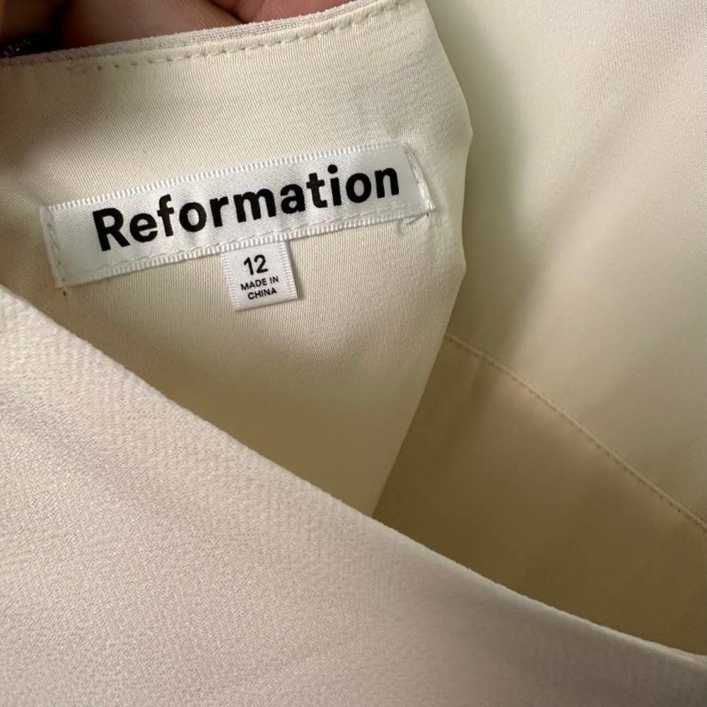 Reformation Dusk Dress in Ivory - Picture 8 of 11